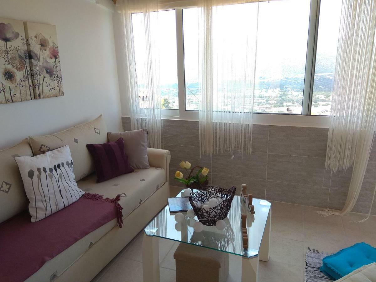 Outstanding Panoramic View, 10΄ Beach, 20΄ Airport Olimbos Luaran gambar
